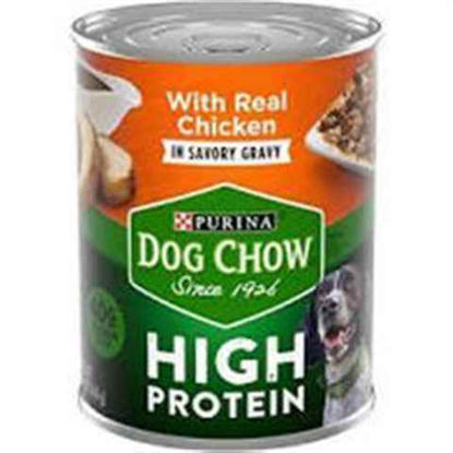 Picture of PURINA DOG CHOW HIGH PROTEIN WITH CHICKEN IN GRAVY 13OZ