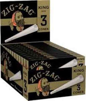 Picture of ZIG ZAG PAPER CONES KING SIZE 24CT 3PK