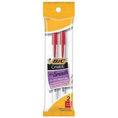 Picture of BIC CRISTAL SMOOTH RED PEN 2CT