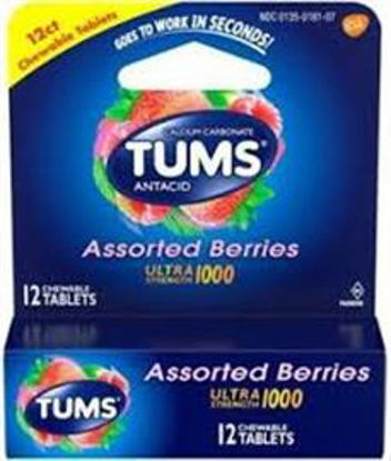 Picture of TUMS ASSORTED BERRIES ULTRA STRENGTH 1000 12CT