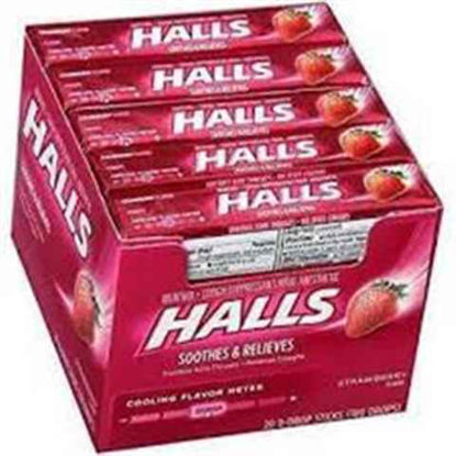 Picture of HALLS COUGH DROPS STRAWBERRY 20CT