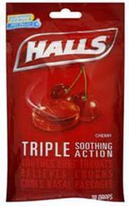 Picture of HALLS COUGH DROPS CHERRY BAG 40CT