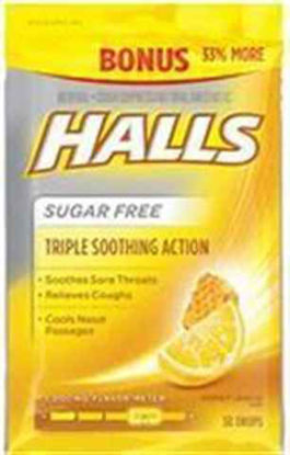 Picture of HALLS COUGH DROPS HONEY LEMON BAG
