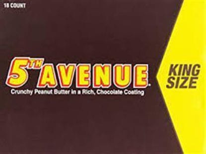Picture of 5TH AVENUE CRUNCHY PEANUT BUTTER N MILK CHOCOLATE KING SIZE 18CT