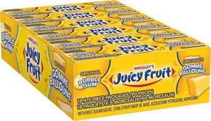 Picture of WRIGLEYS JUICY FRUIT ORIGINAL BUBBLE GUM 18CT