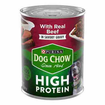 Picture of PURINA DOG CHOW HIGH PROTEIN BEEF IN GRAVY 13OZ