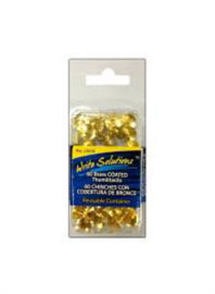 Picture of WRITE SOLUTIONS BRASS THUMB TACKS 60CT