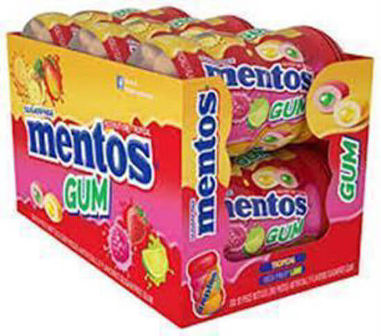 Picture of MENTOS GUM FRUIT 8 JAR