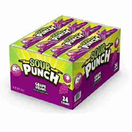 Picture of SOUR PUNCH STRAWS GRAPE 2OZ 24CT