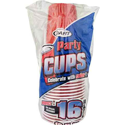 Picture of DART PARTY CUPS RED 16OZ 16CT