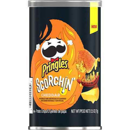 Picture of PRINGLES SCORCHIN CHEDDAR 2.5OZ 12CT