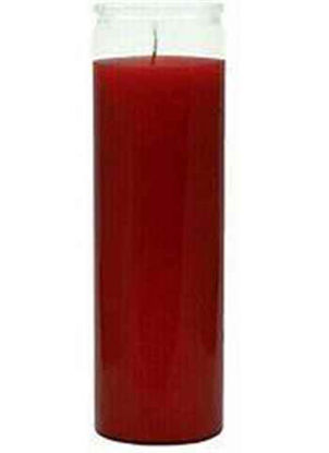 Picture of VELA CANDLE CLEAR GLASS RED