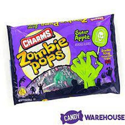 Picture of CHARMS ZOMBIE POPS SOUR APPLE 9.35OZ 24CT