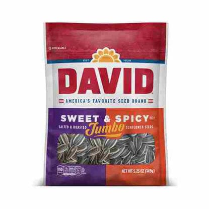 Picture of DAVID SUNFLOWER SEEDS SWEET N SPICY JUMBO 5.25OZ