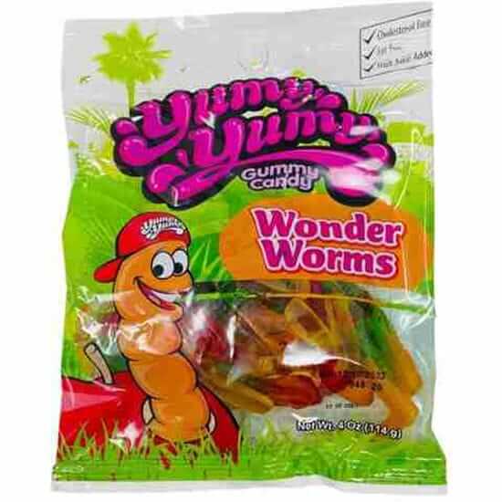 Picture of YUMY YUMY GUMMY CANDY WONDER WORMS 4OZ 