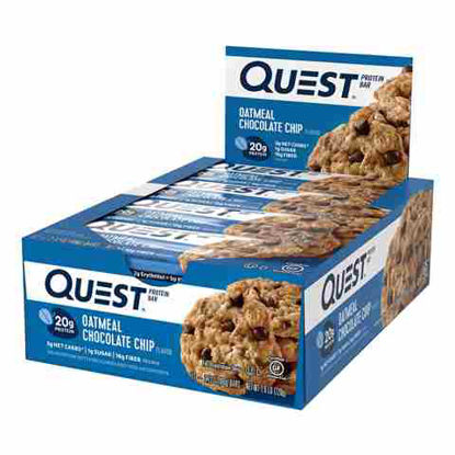 Picture of QUEST PROTEIN OATMEAL CHOCOLATE CHIP BAR  2.12OZ 12CT