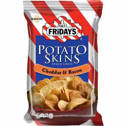 Picture of TGI FRIDAYS CHEDDER BACON POTATO SKIN CHIPS 3OZ