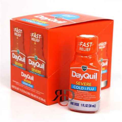 Picture of DAYQUIL COLD & FLU LIQUID SINGLE DOSE 1OZ 8CT