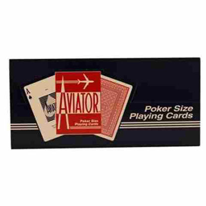 Picture of AVIATOR POKER CIRCLE BACK PLAYING CARDS 12CT