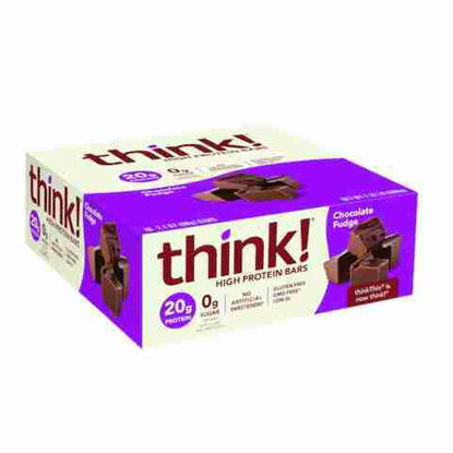 Picture of THINK HIGH PROTEIN BARFS CHOCOLATE FUGR 2.1OZ 10CT