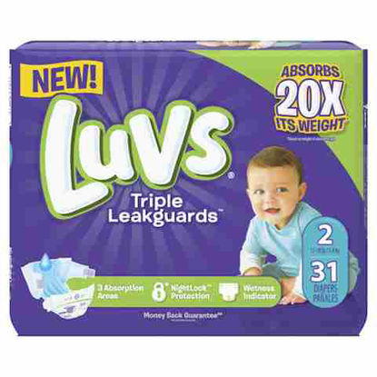 Picture of LUVS LEAK PROTECTION DIAPERS SIZE 3 31 CT