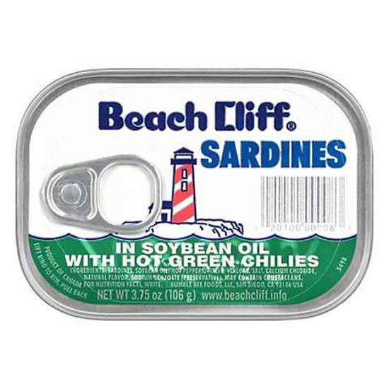 Picture of BEACH CLIFF SARDINES SOYBEAN OIL 3.75OZ