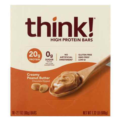 Picture of THINK HIGH PROTEIN BARS CREAMY PEANUT BUTTER 2.1OZ 10CT