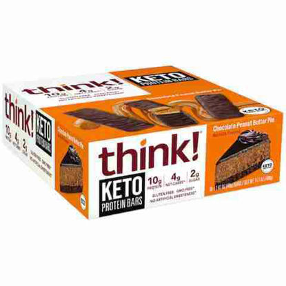 Picture of THINK HIGH PROTEIN BAR KETO CHOCOLATE PEANUT BUTTER PIE 2.1OZ 10CT