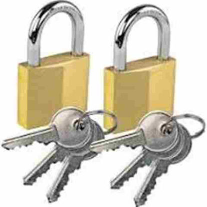 Picture of SIMPLY HARDWARE BRASS PADLOCK 2PK