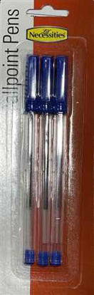Picture of LIL NECESSITIES BLUE BALLPOINT PENS 3CT