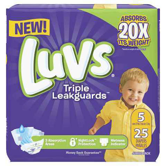 Picture of LUVS DIAPERS JUMBO PACK SIZE 5 25CT