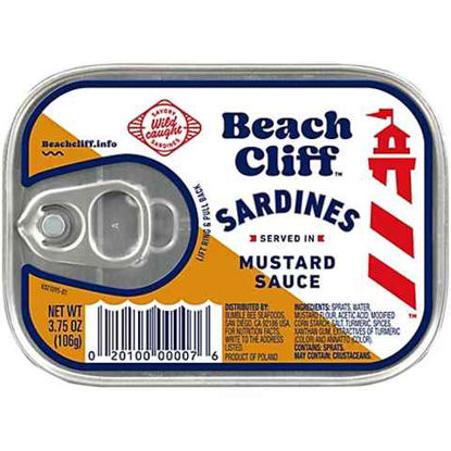 Picture of BEACH CLIFF SARDINESS IN MUSTARD SAUCE 3.75OZ