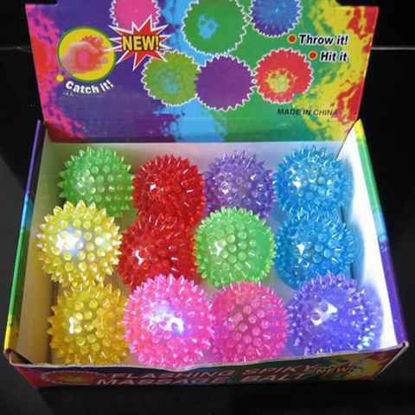 Picture of FLASHING SPIKY MASSAGE BALLS 12CT