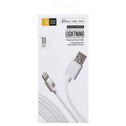 Picture of CASE LOGIC IPHONE LIGHTNING CABLE WHITE 10 FEET
