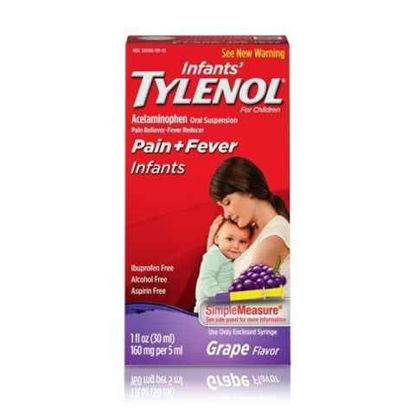 Picture of TYLENOL INFANTS PAIN N FEVER REDUCER GRAPE 1OZ