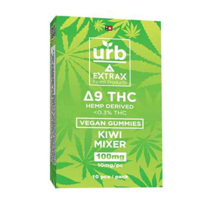 Picture of URB EXTRAX KIWI MIXER DELTA 9 THC VEGAN GUMMIES 10CT