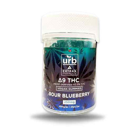 Picture of URB SOUR BLUEBERRY DELTA 9 VEGAN GUMMIES 250MG