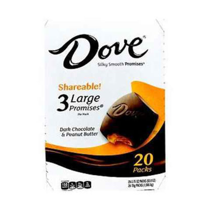 Picture of DOVE DARK CHOCOLATE PEANUT BUTTER KING SIZE 2.75OZ 20CT