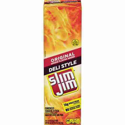 Picture of SLIM JIM BEEF JERKEY ORIGINAL DELI STYLE SMOKED MEAT 1.8OZ 18CT