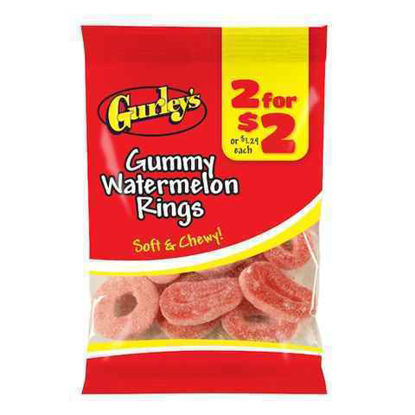 Picture of GURLEYS GUMMY WATERMELON RINGS 2 FOR 2 3.25OZ 12CT