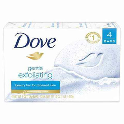 Picture of DOVE GENTLE EXFOLIATING BEAUTY CREAM SOAP BAR 4CT
