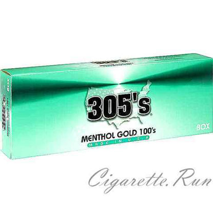 Picture of 305s MENTHOL GOLD 100s BOX 10CT 20PK