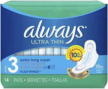 Picture of ALWAYS ULTRA THIN EXTRA LONG VALUE PACK 3 IN 1 14CT