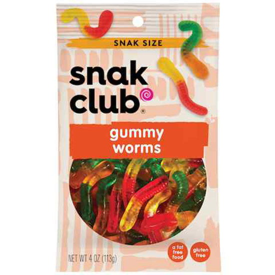 Picture of SNAK CLUB GUMMY WORMS SNACK SIZE 4OZ