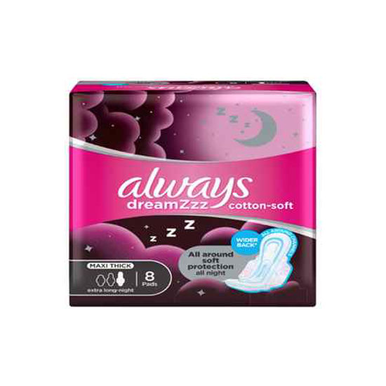 Picture of ALWAYS DREAMZZZ 2 IN 1 MAXI THICK EXTRA LONG NIGHT 8CT