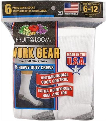 Picture of FRUIT OF THE LOOM WORK GEAR WHITE 6CT 