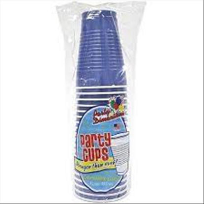 Picture of BLUE PLASTIC CUPS 12 OZ 20 CT