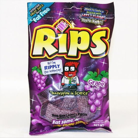 Picture of RIPS GRAPE BITE SIZE PIECES H/B 4OZ