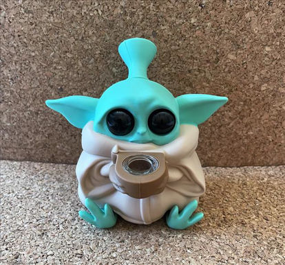 Picture of BABY YODA SILICONE GLASS BUBBLER