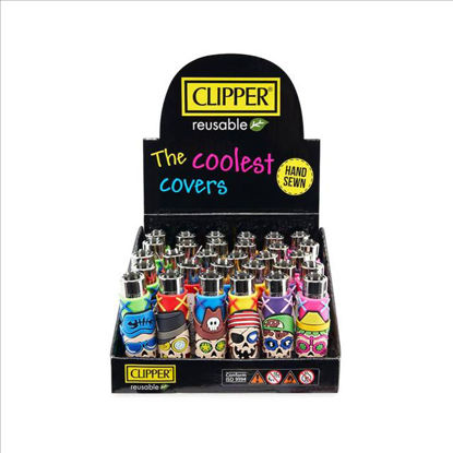 Picture of CLIPPER FLINT LIGHTER DISPLAY POP SKULLS 30CT